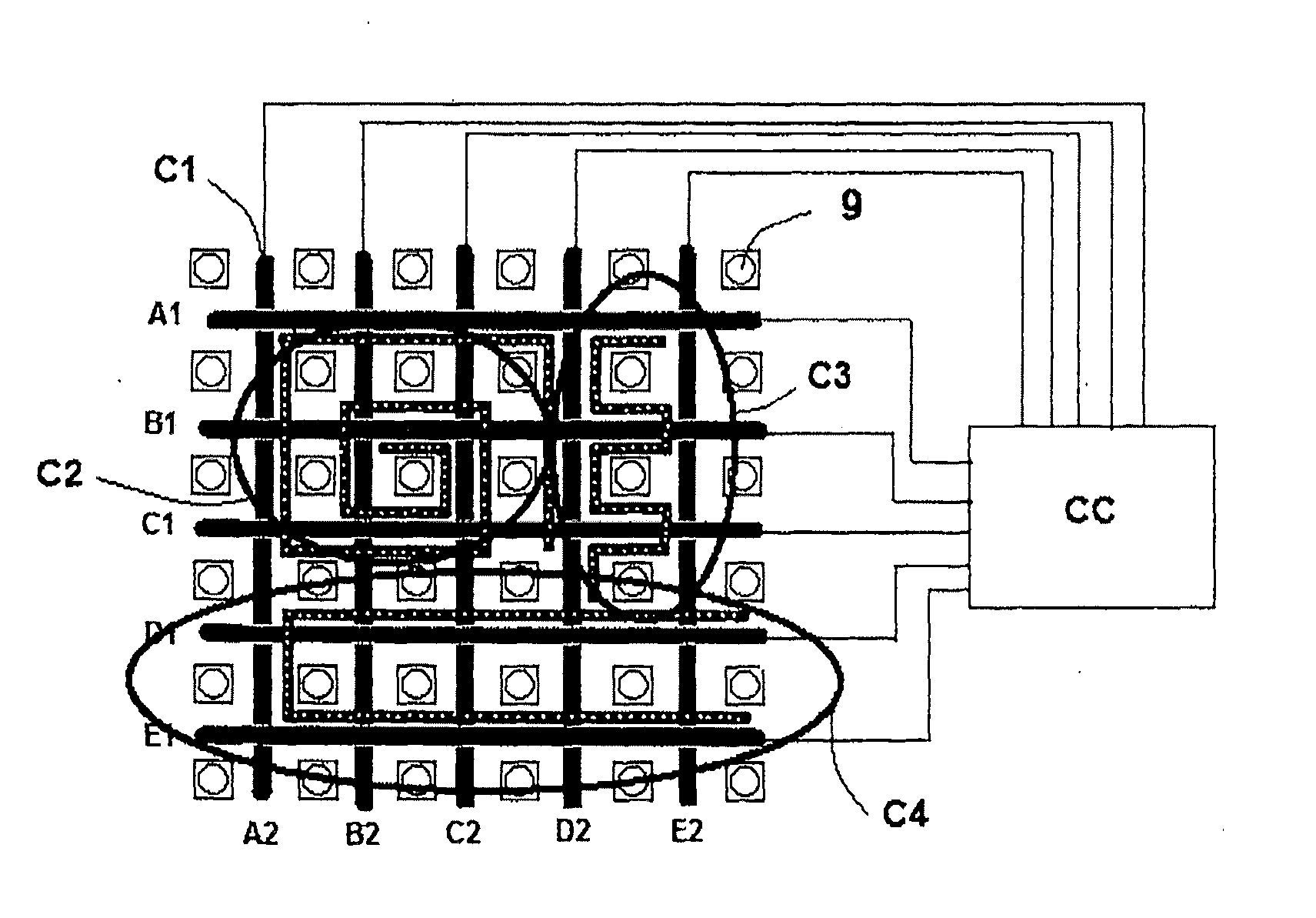 Display device including a multifunctional and communicating surface