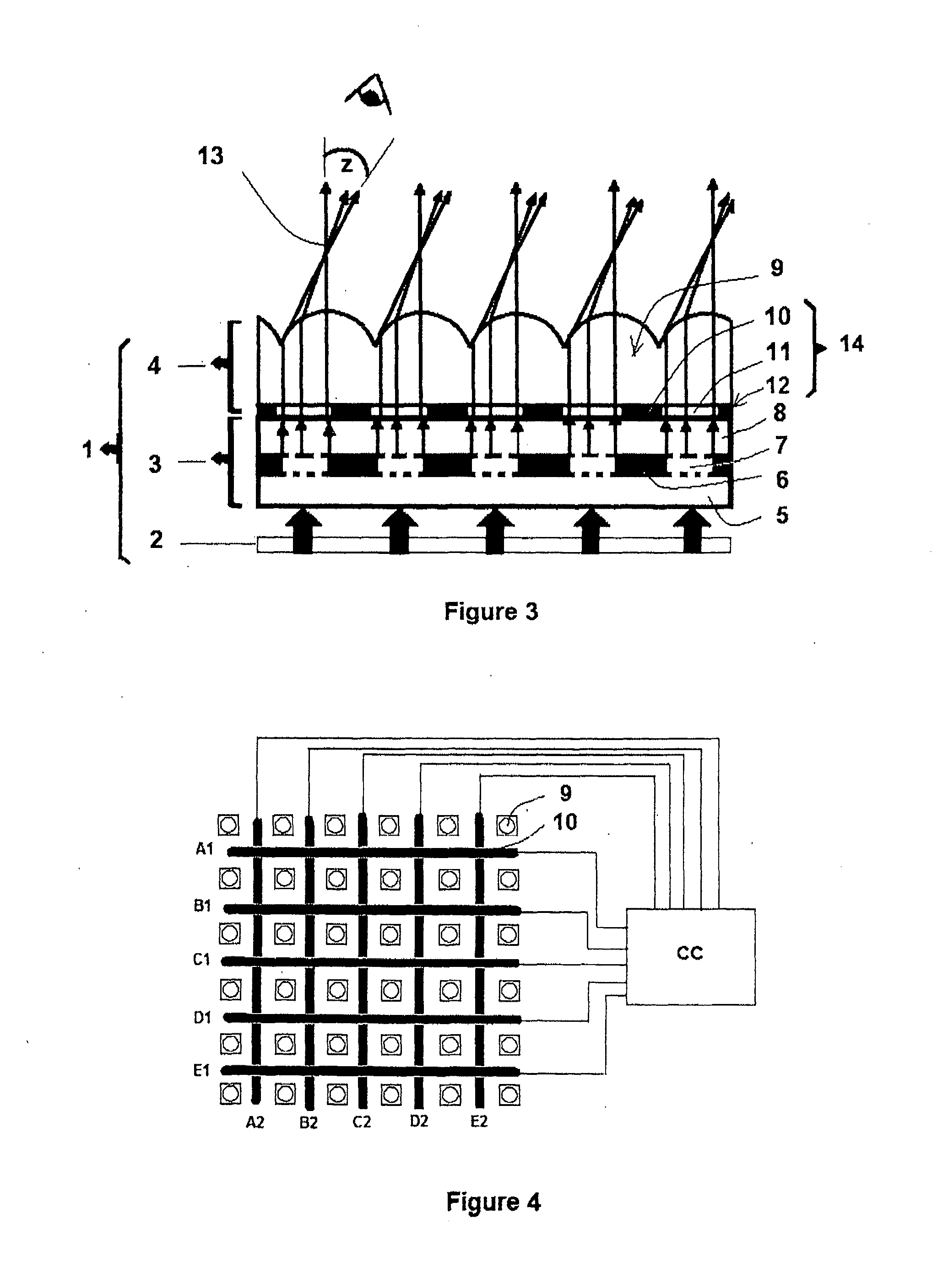 Display device including a multifunctional and communicating surface