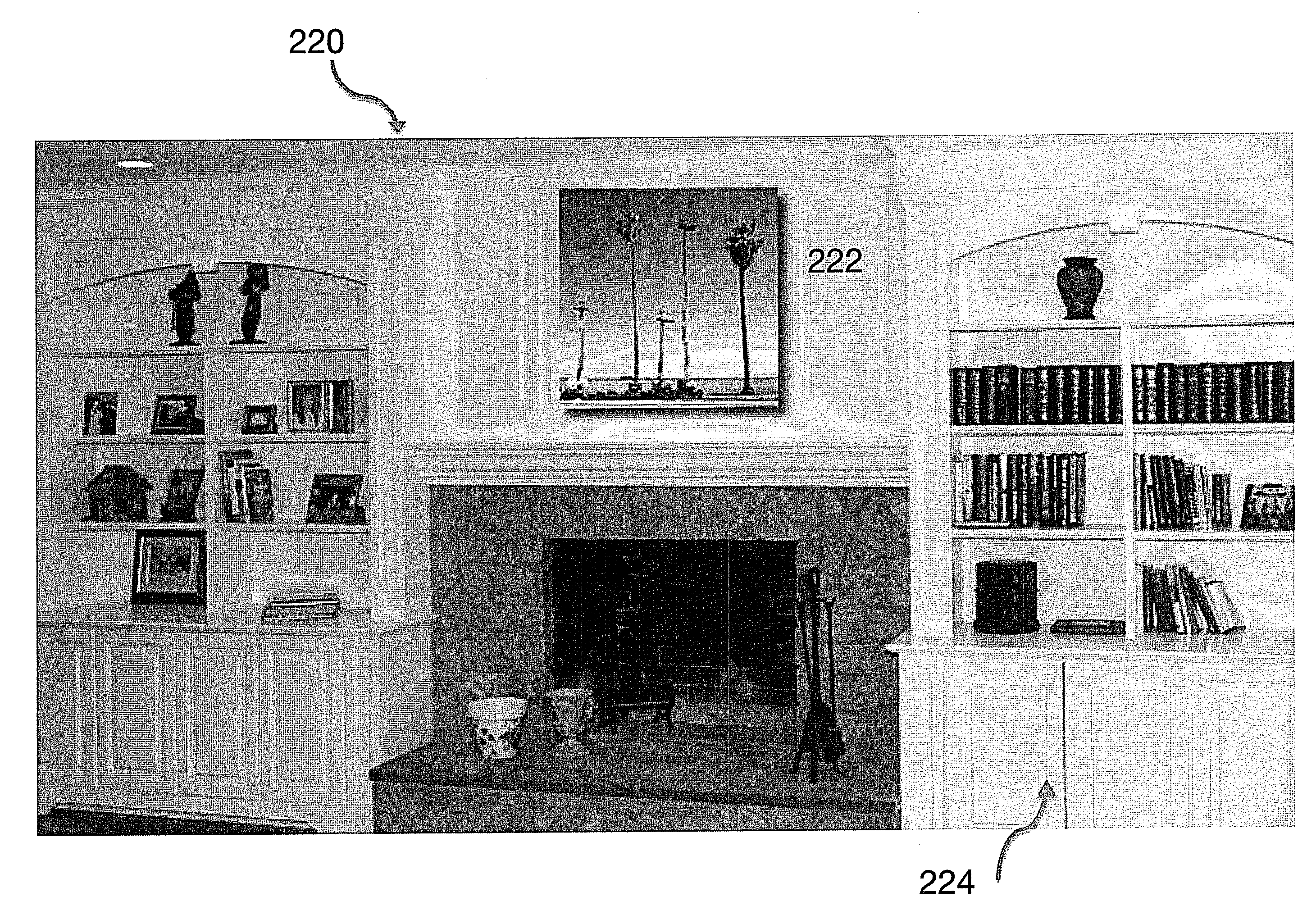 System and process for virtually decorating a room or area