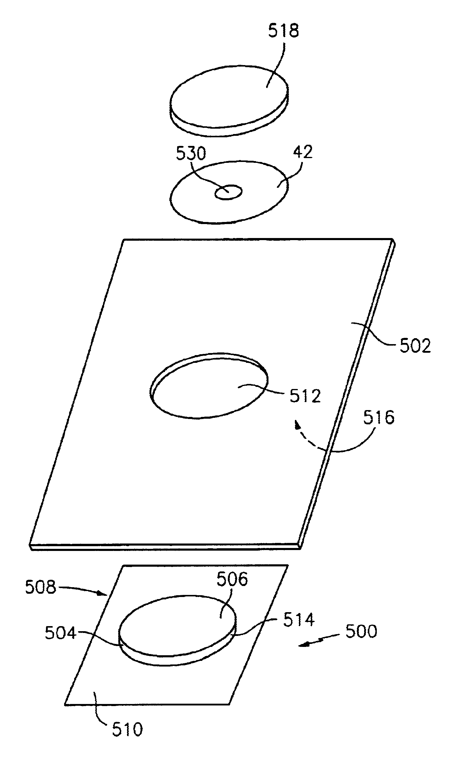 Portfolio packaging device for disc-shaped items and related materials and method for packaging such discs and material