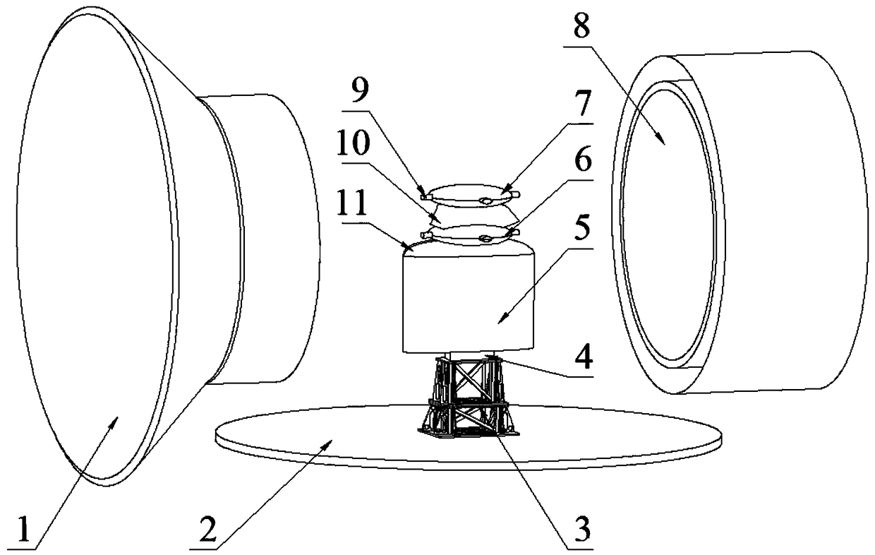Wind tunnel test method for coaxial double-rotor hub model of helicopter