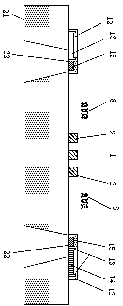 Symmetric thermoelectric MEMS microwave standing wave meter and preparation method thereof