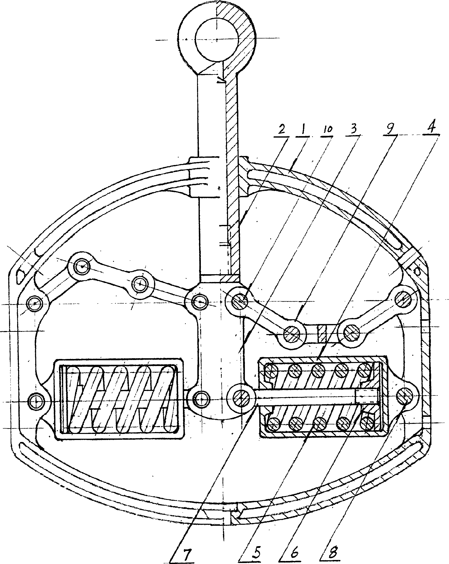 Elastic full effect traction coupling device