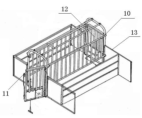Sow obstetric table structure for preventing piggy from being pressed