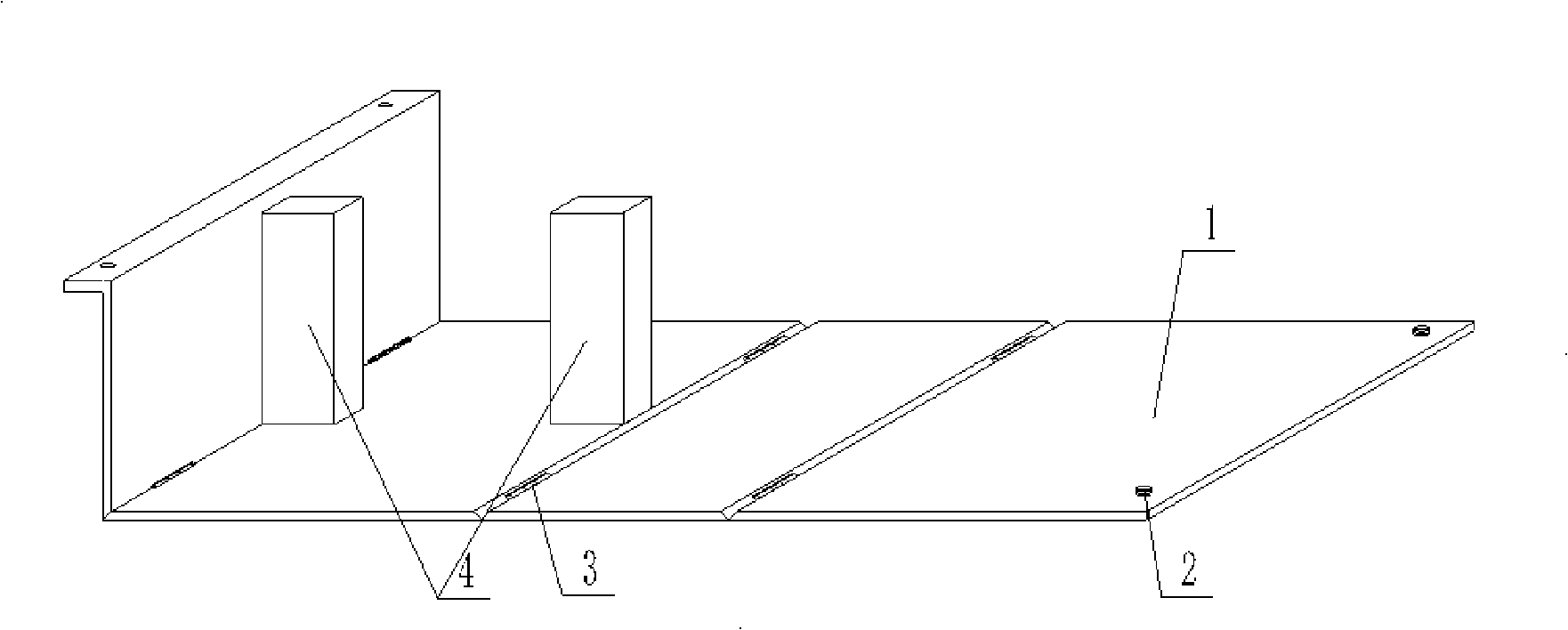 Mold for molding hollow thin wall component for filling concrete