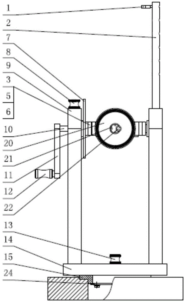 A vector magnetometer calibration device