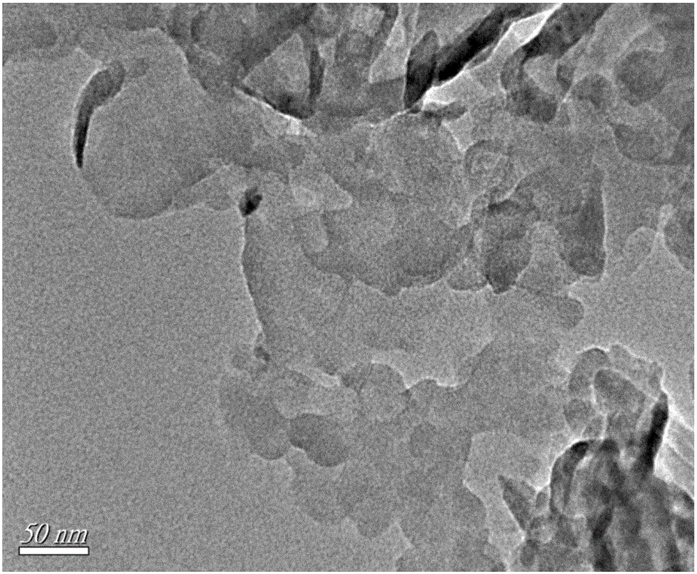 Molybdenum disulfide quantum dot modified graphite-like carbon nitrene as well as preparation method and application thereof