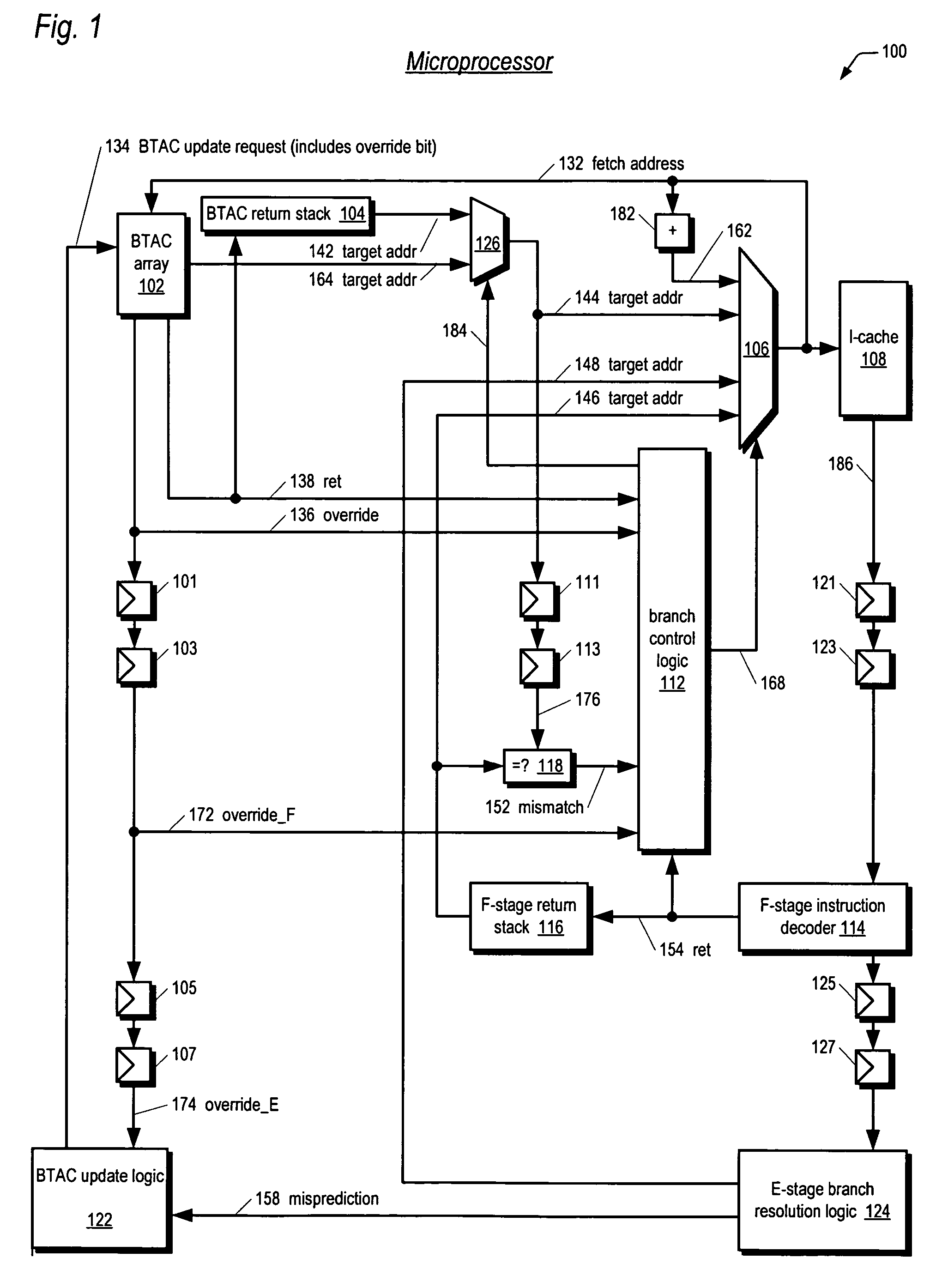 Apparatus and method for selectively overriding return stack prediction in response to detection of non-standard return sequence