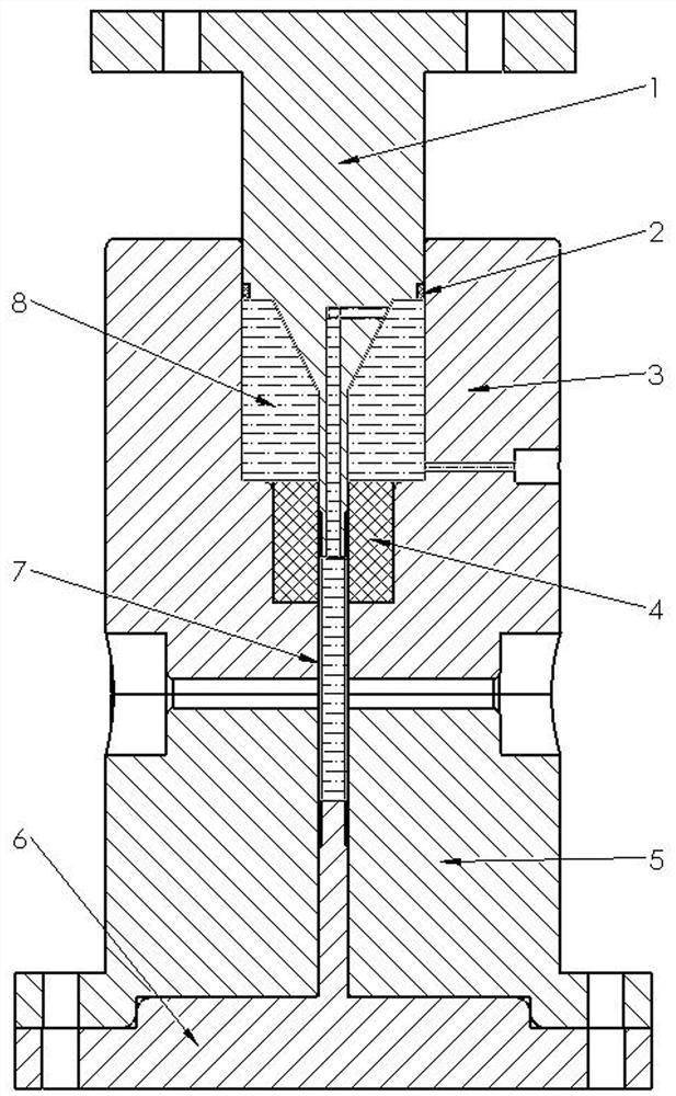 Device and method for progressive impact hydraulic forming of multi-way pipe
