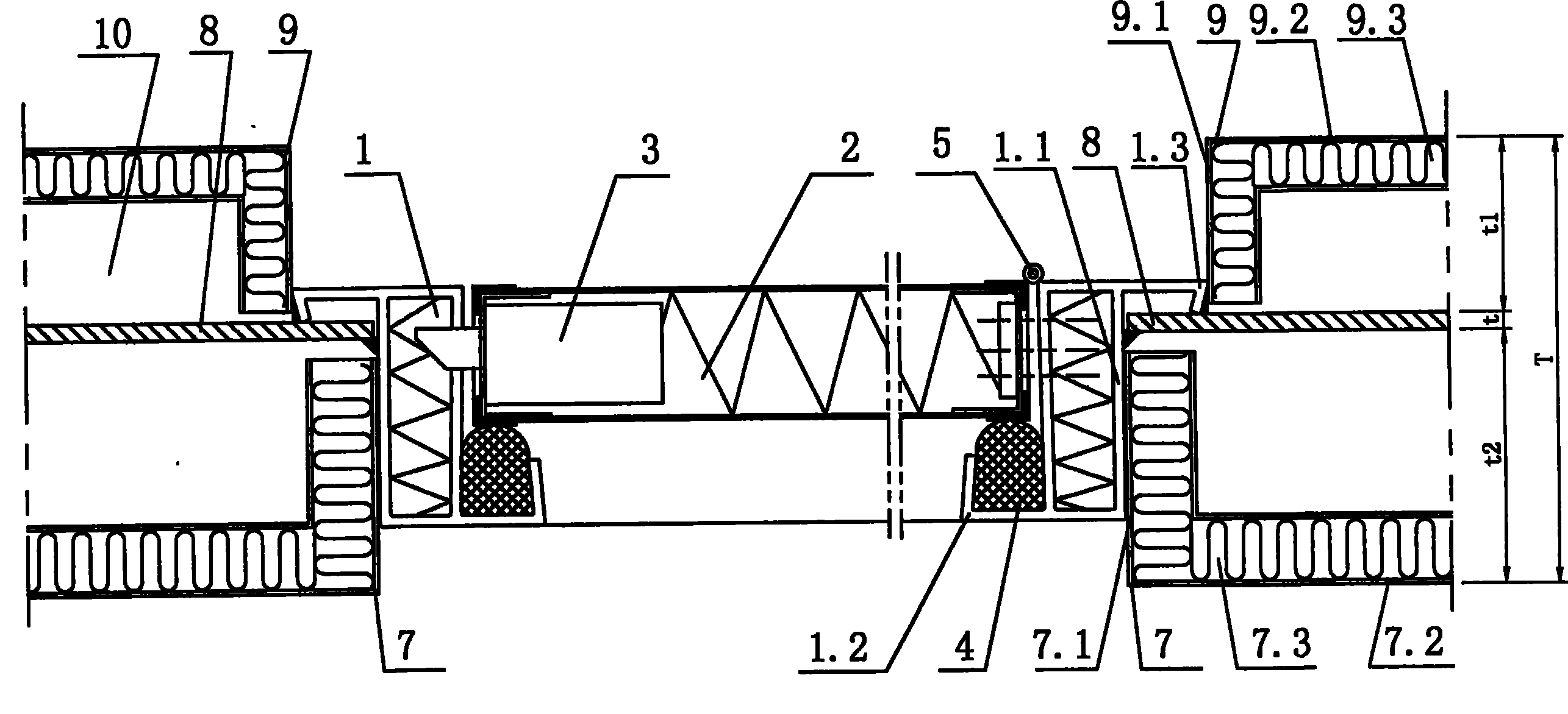 Novel jointing construction between door or frame and wall panel of cabin