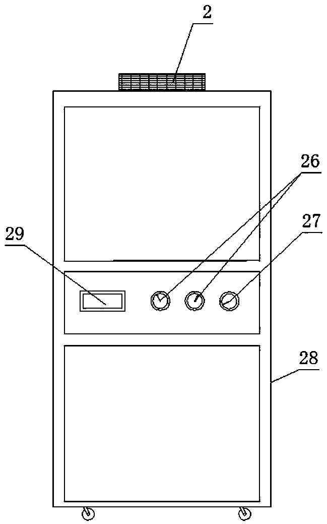 Refrigerating device for providing cooling water