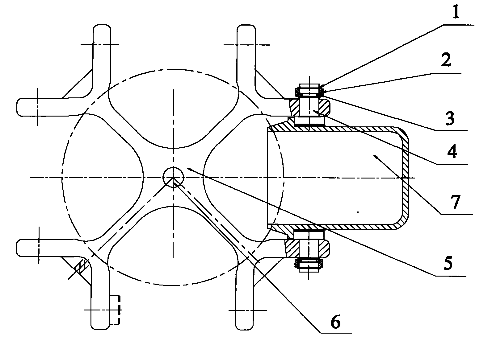 Level rotor provided with pin subassembly