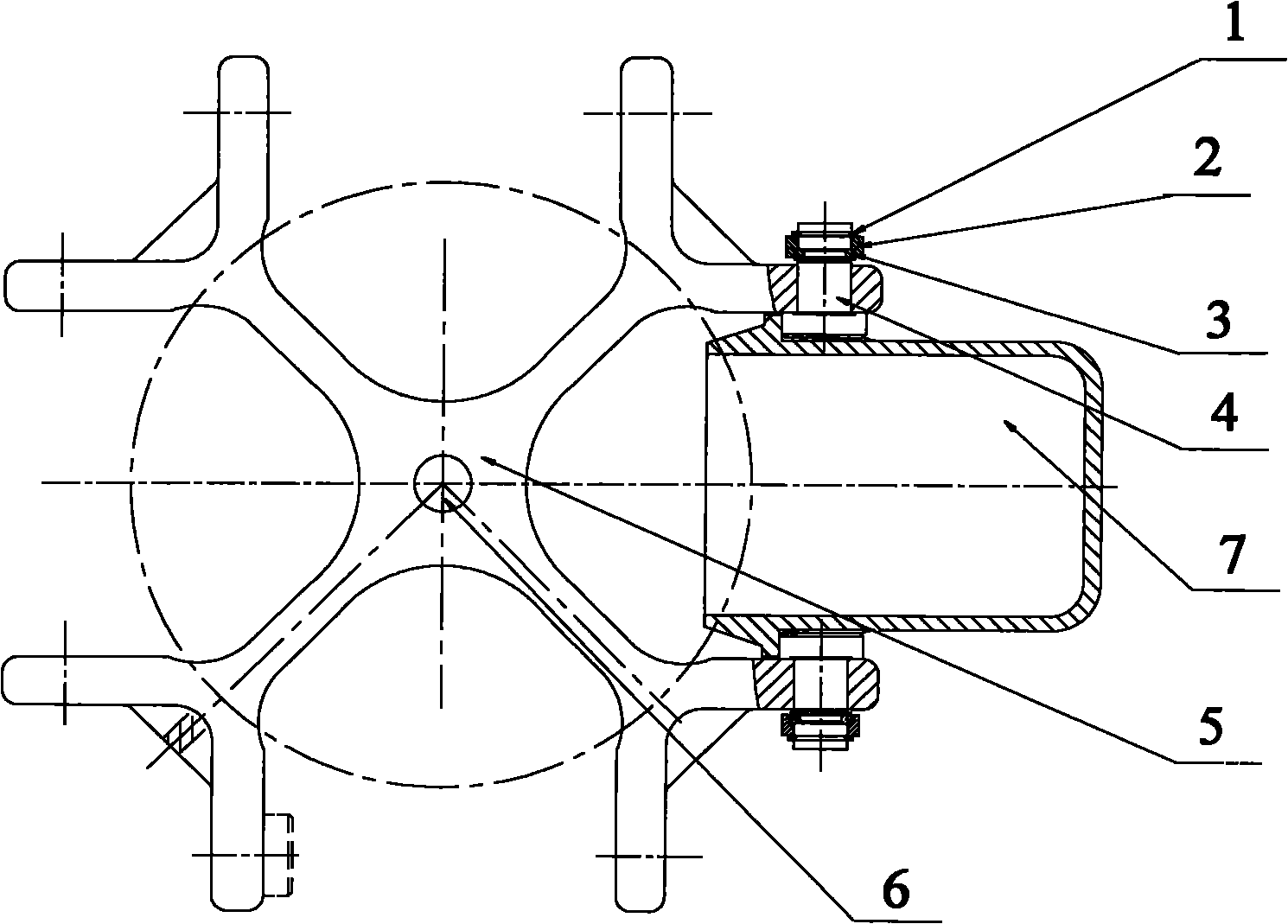 Level rotor provided with pin subassembly