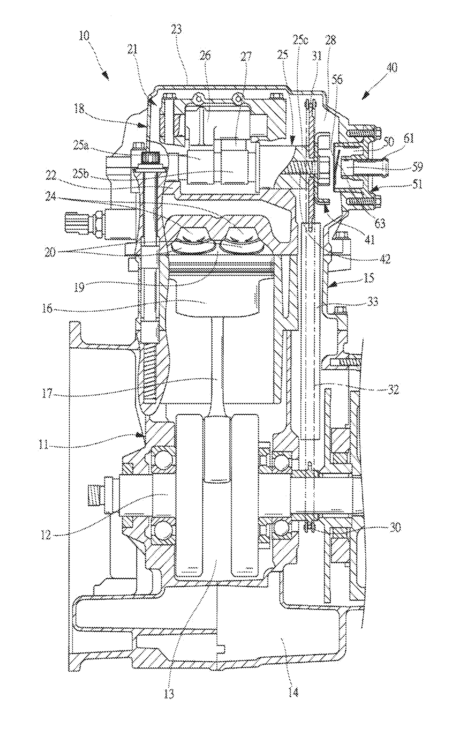 Breather apparatus for engine