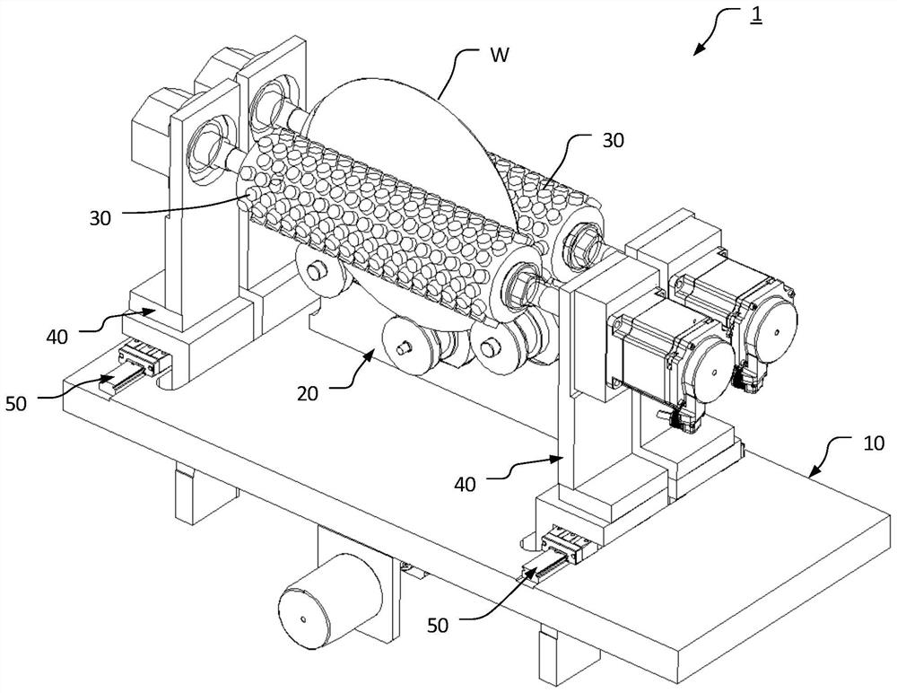 Wafer cleaning device capable of dynamically adjusting postures