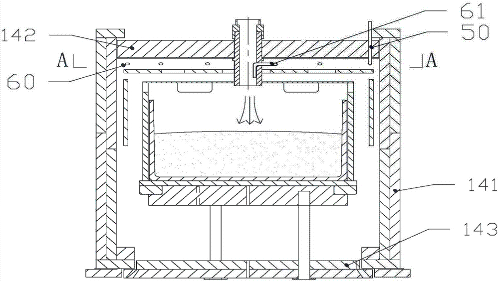 Polycrystal ingot furnace with heat exchanger, deflector and carrier gas heating device all installed internally