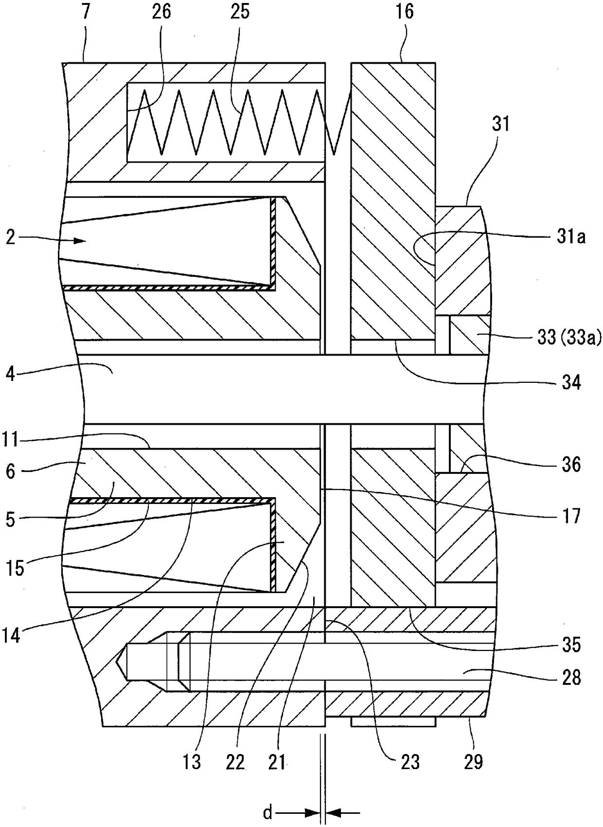 Excitation device and excitation-free working brake