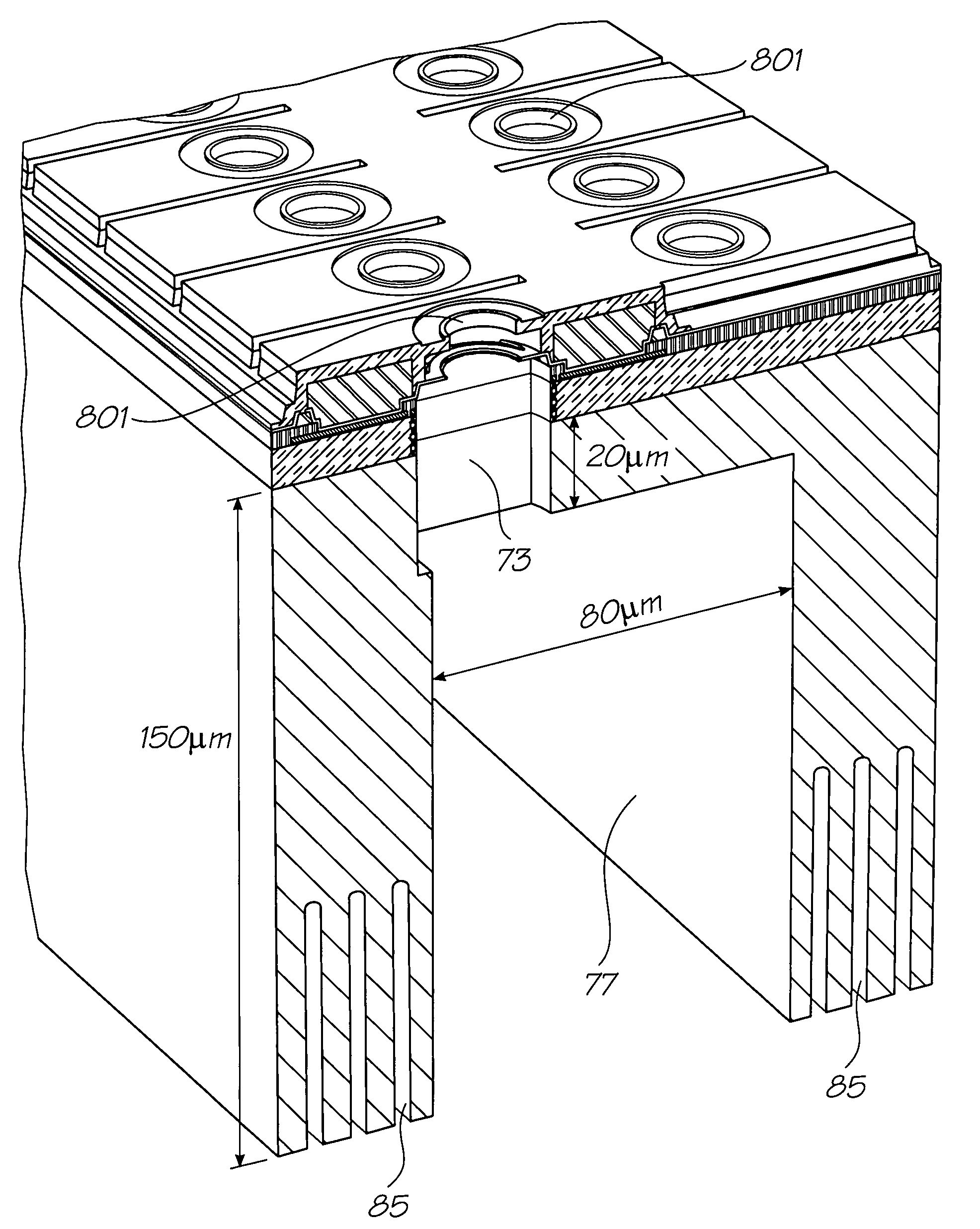 Printhead integrated circuit adapted for adhesive bonding