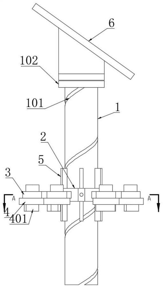 Solar foundation pillar attachment cleaning device