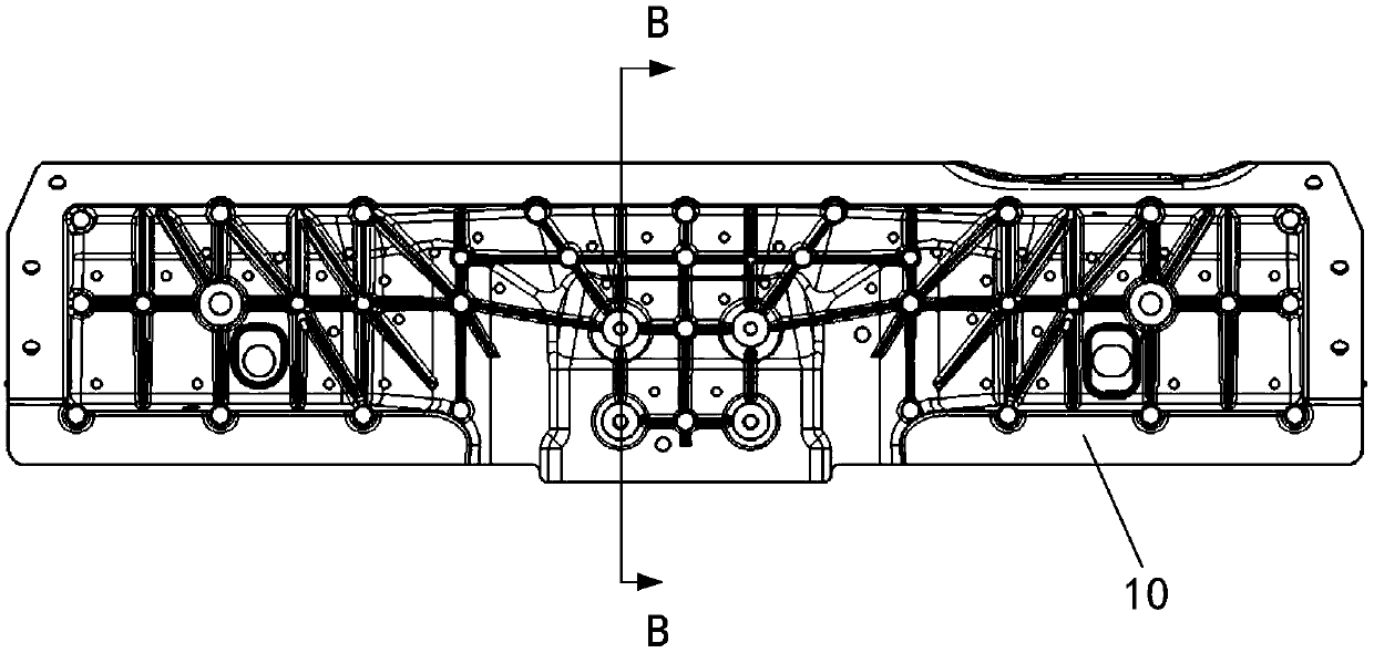 Automobile cross beam and longitudinal beam connecting structure assembly