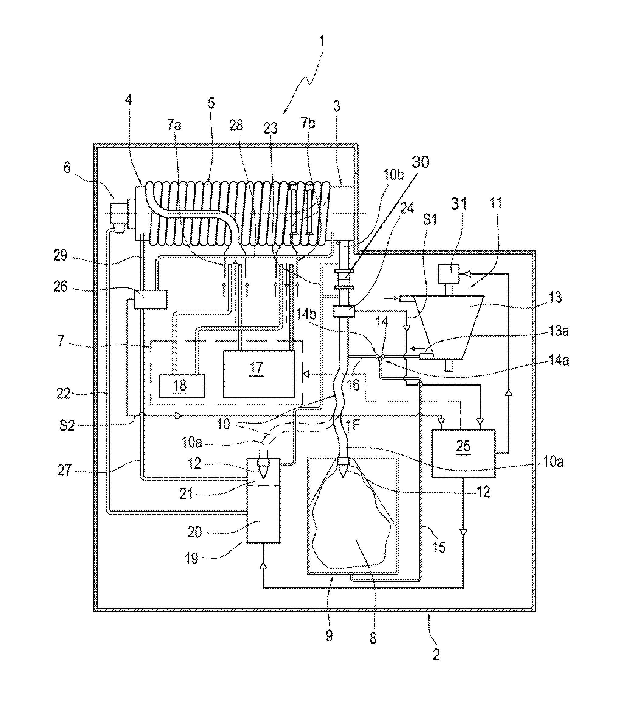 Machine for making and dispensing liquid, semi-liquid and/or semi-solid food products