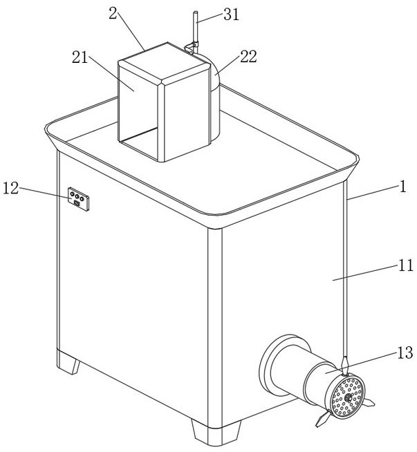 Cat food raw material processing crushing device