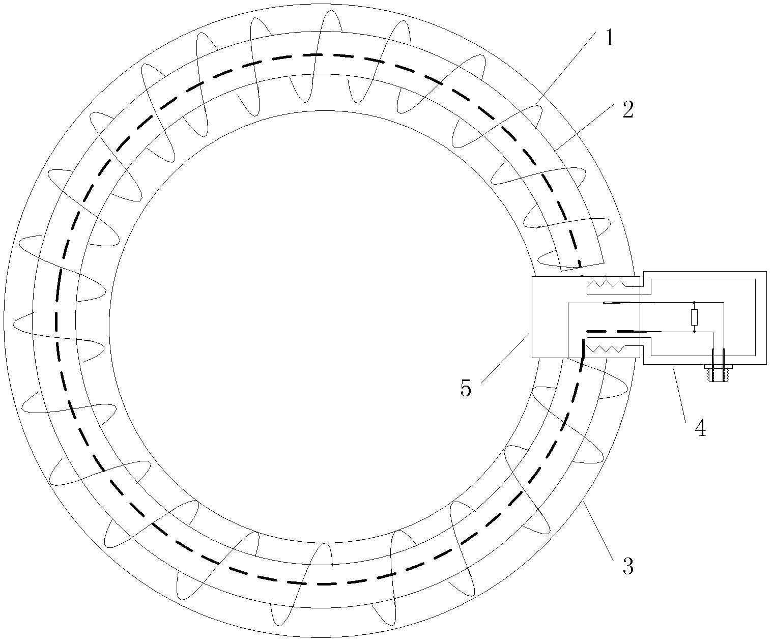 Flexible Rogowski coil used for detecting direct-current system short-circuit current and method for designing same