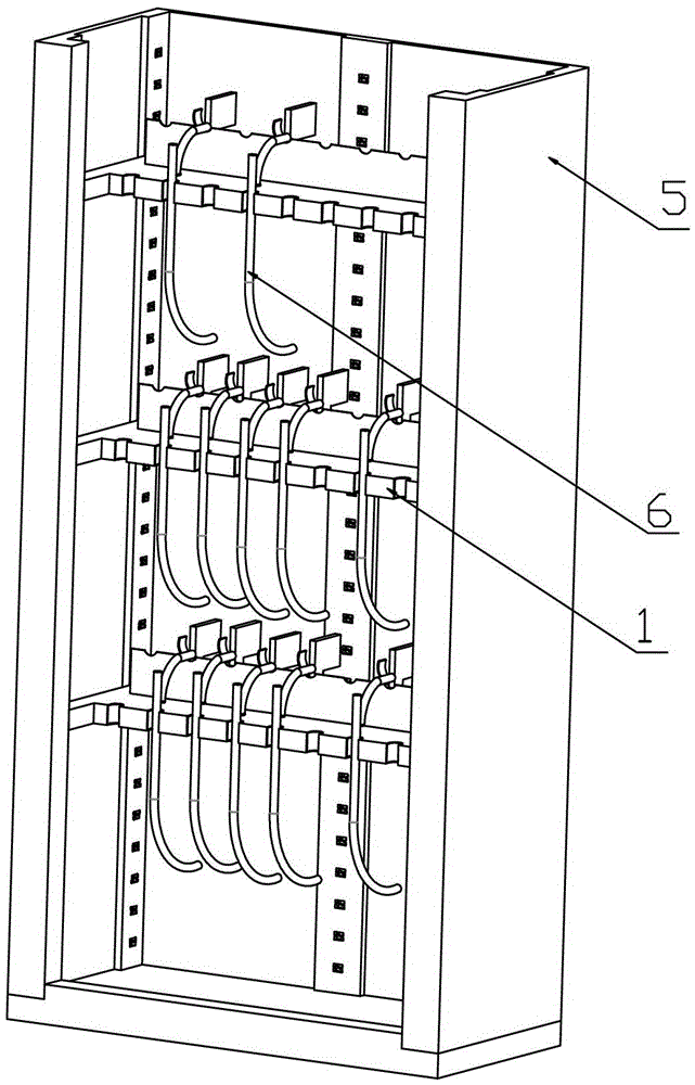 A device and method for storing foot buttons