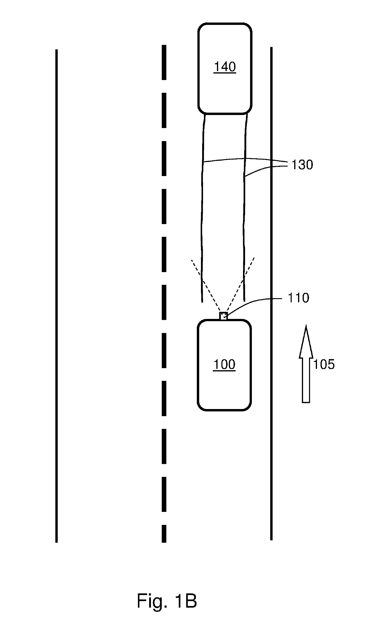 Method and control unit in a vehicle for estimating a stretch of a road based on a set of tracks of another vehicle