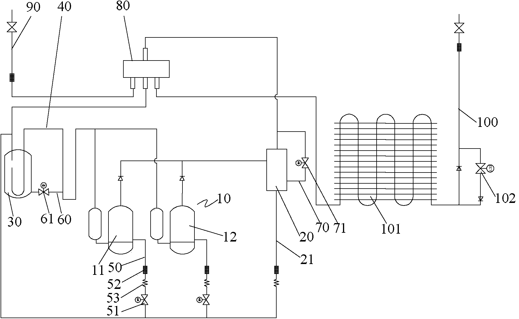 Air conditioner compression module and modularized unit and air conditioner with same