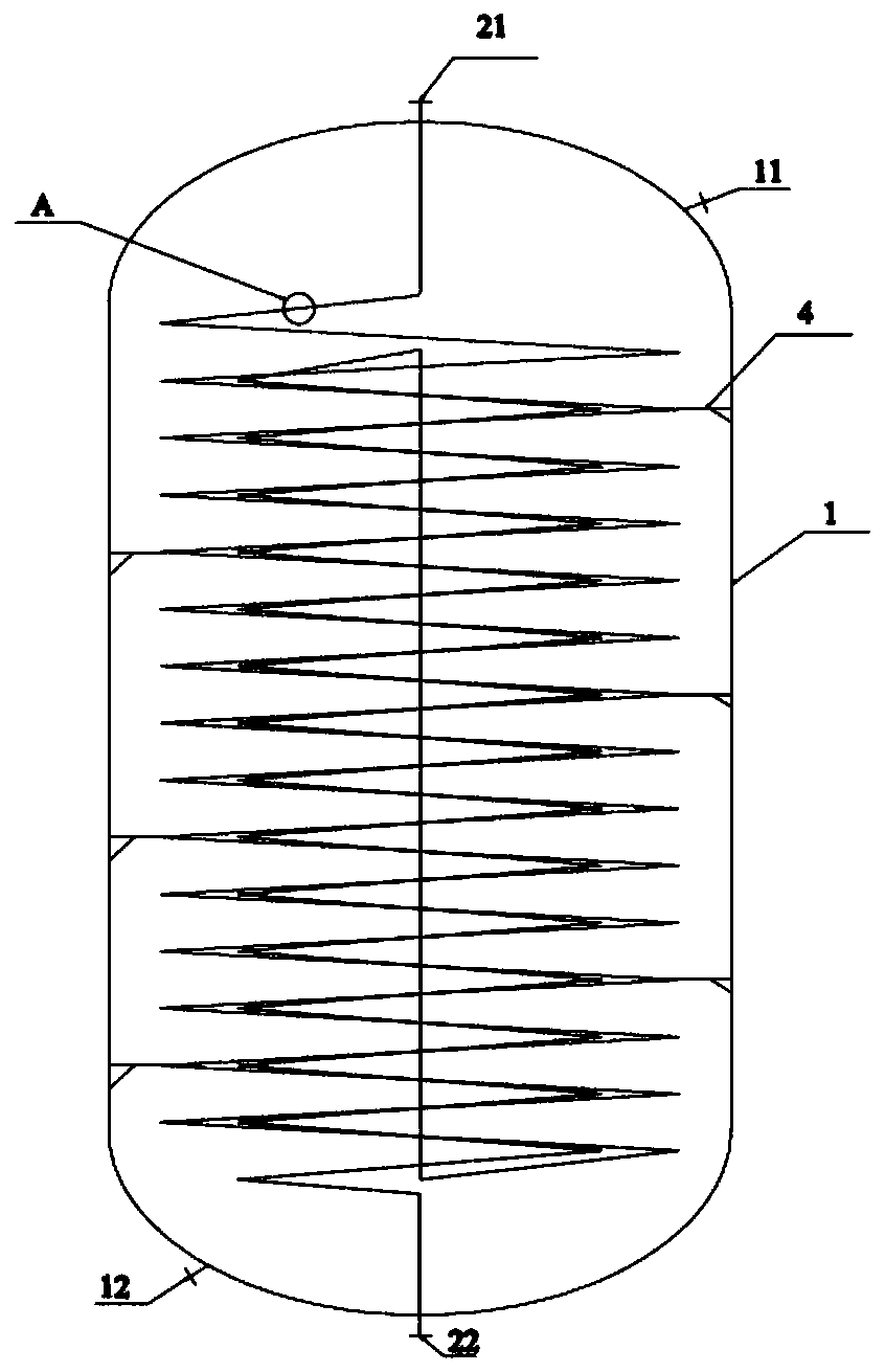 A kind of vertical tubular reactor for the hydrolysis of tnt deenergized base