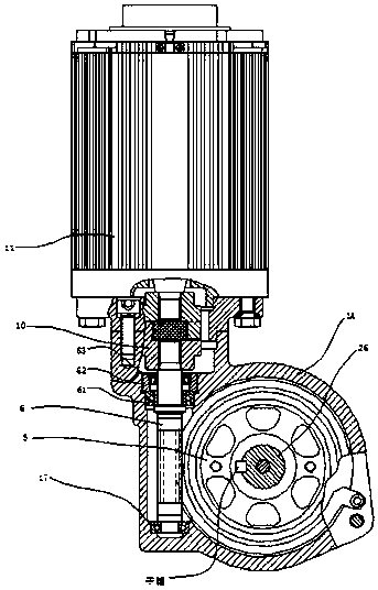 An electric steering gear input shaft and screw assembly and its device