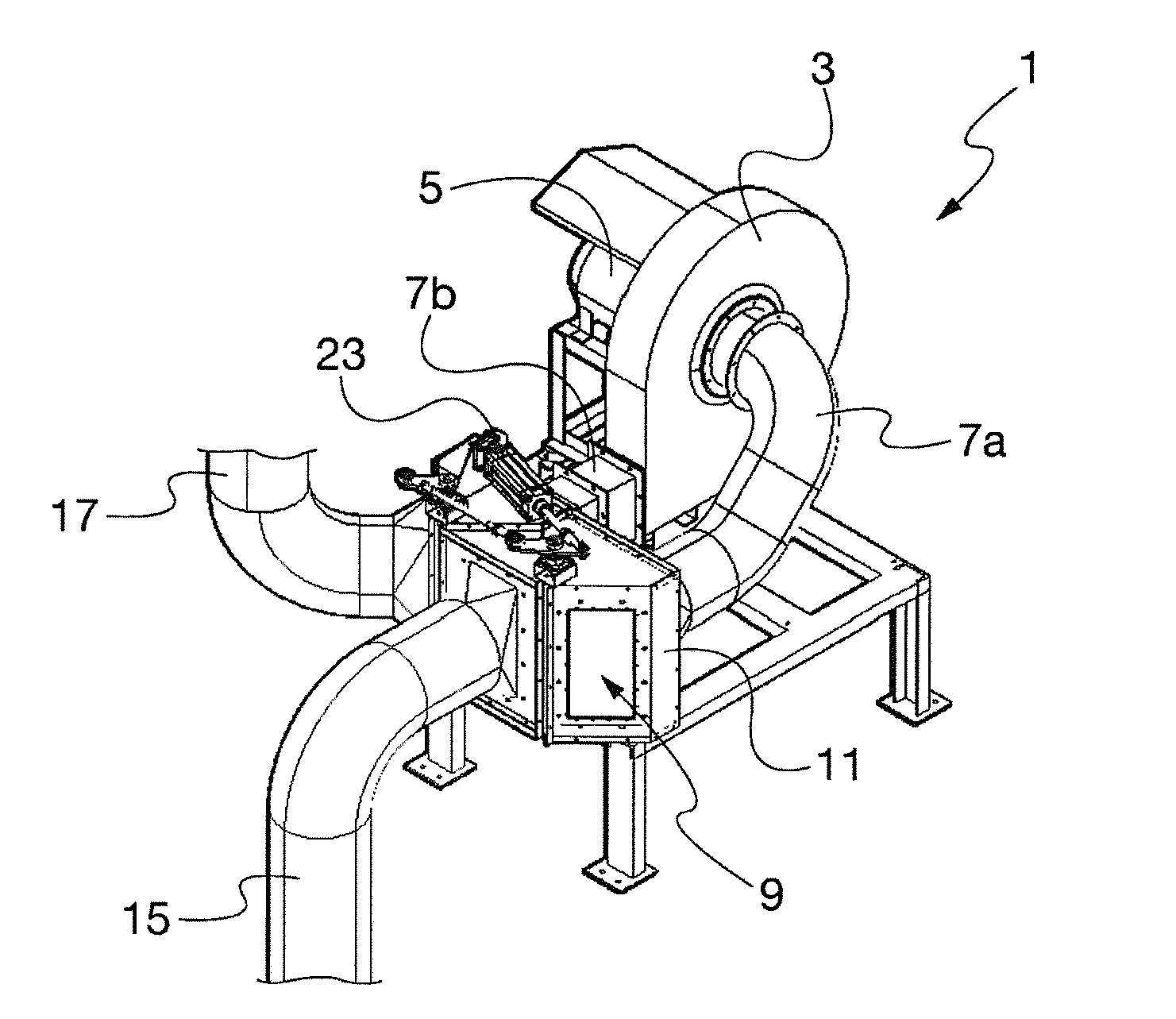 Ventilation Unit for Flow Reversal