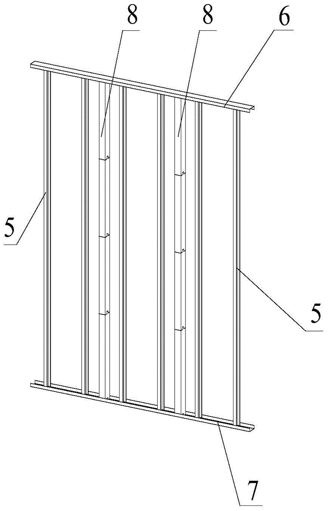 Prefabricated light steel fireproof load-bearing combined wall structure