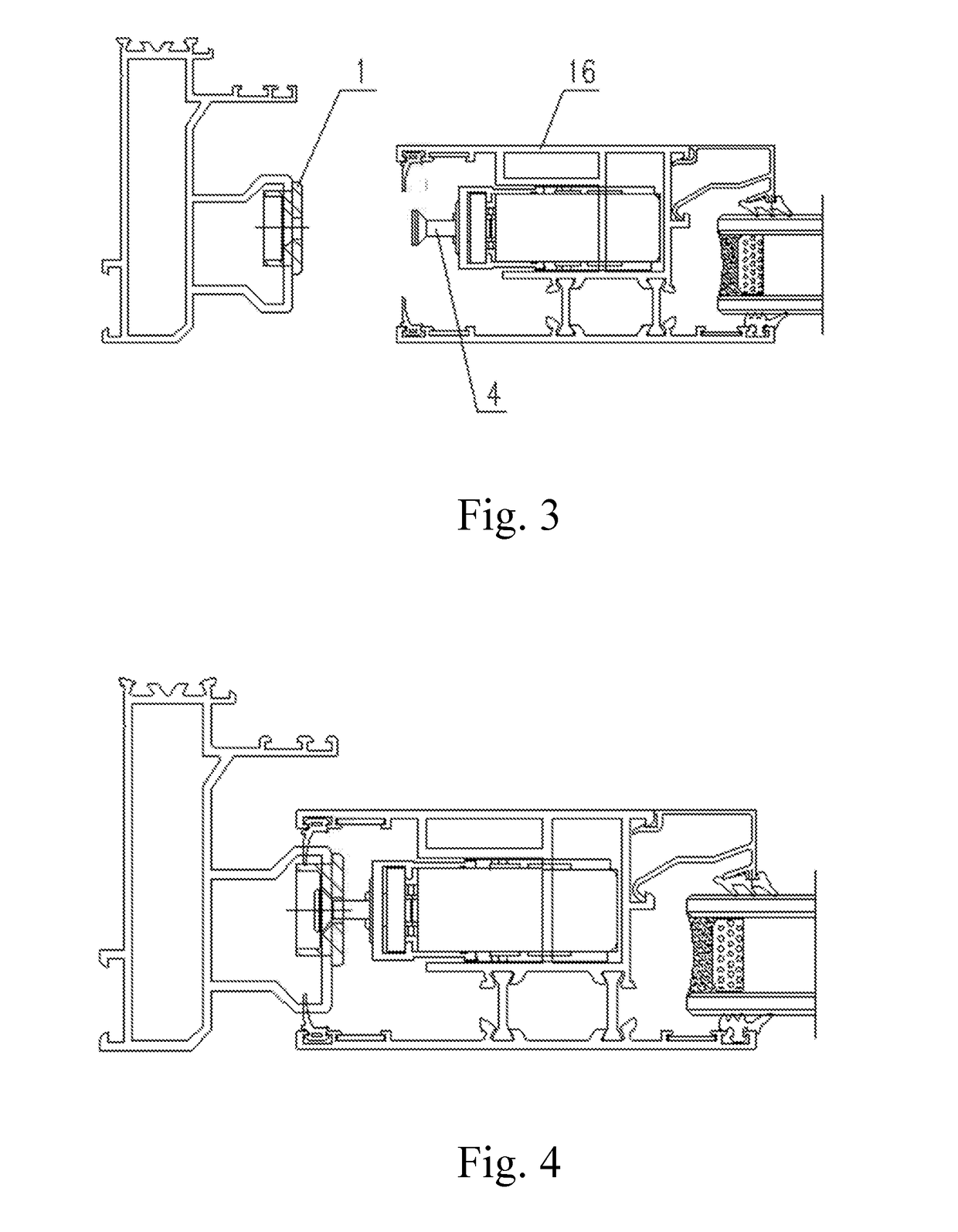 Built-in lift sliding door lock