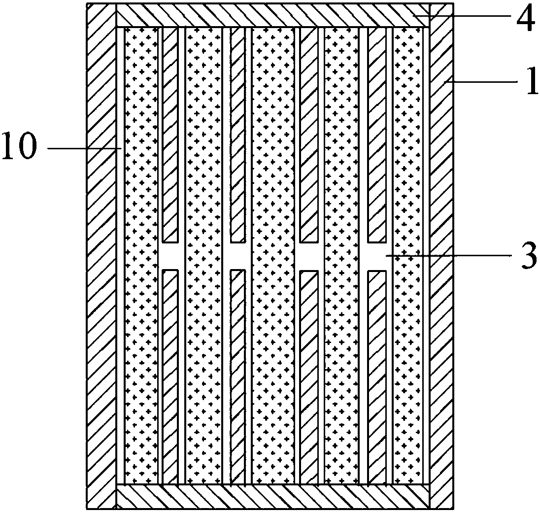 A composite frame low-voltage bus duct and preparation method thereof