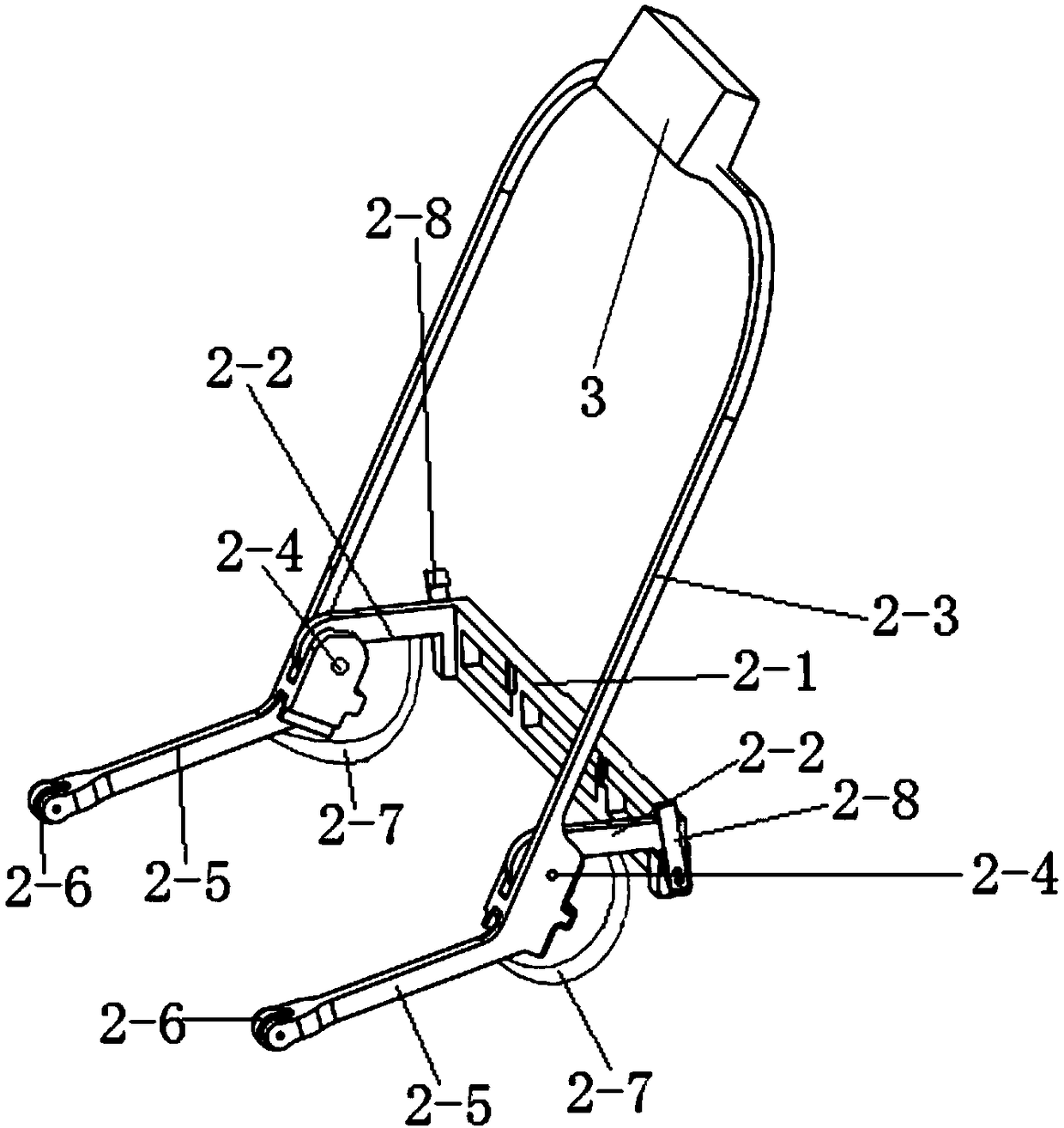 Four-rotor aircraft with wall surface landing and take-off function