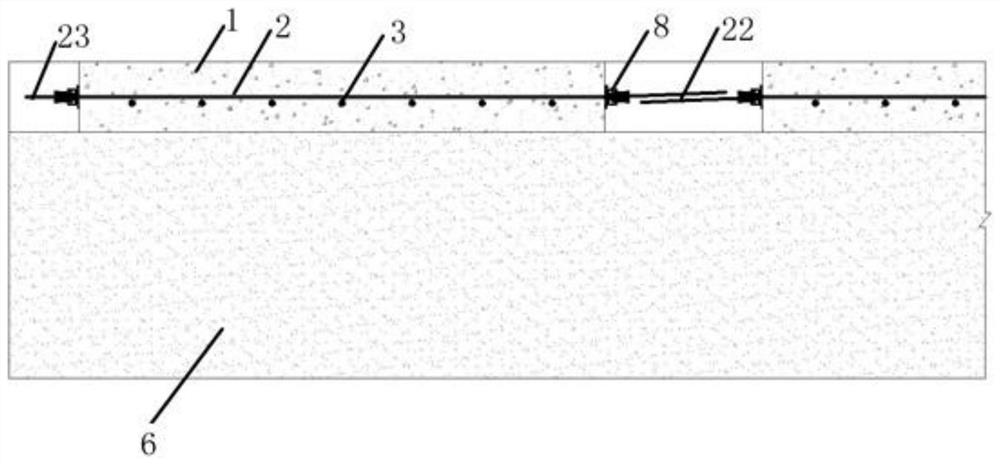 Cast-in-place prestressed concrete pavement structure and construction method thereof