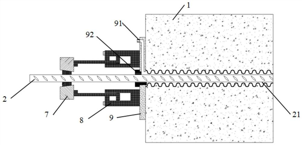 Cast-in-place prestressed concrete pavement structure and construction method thereof