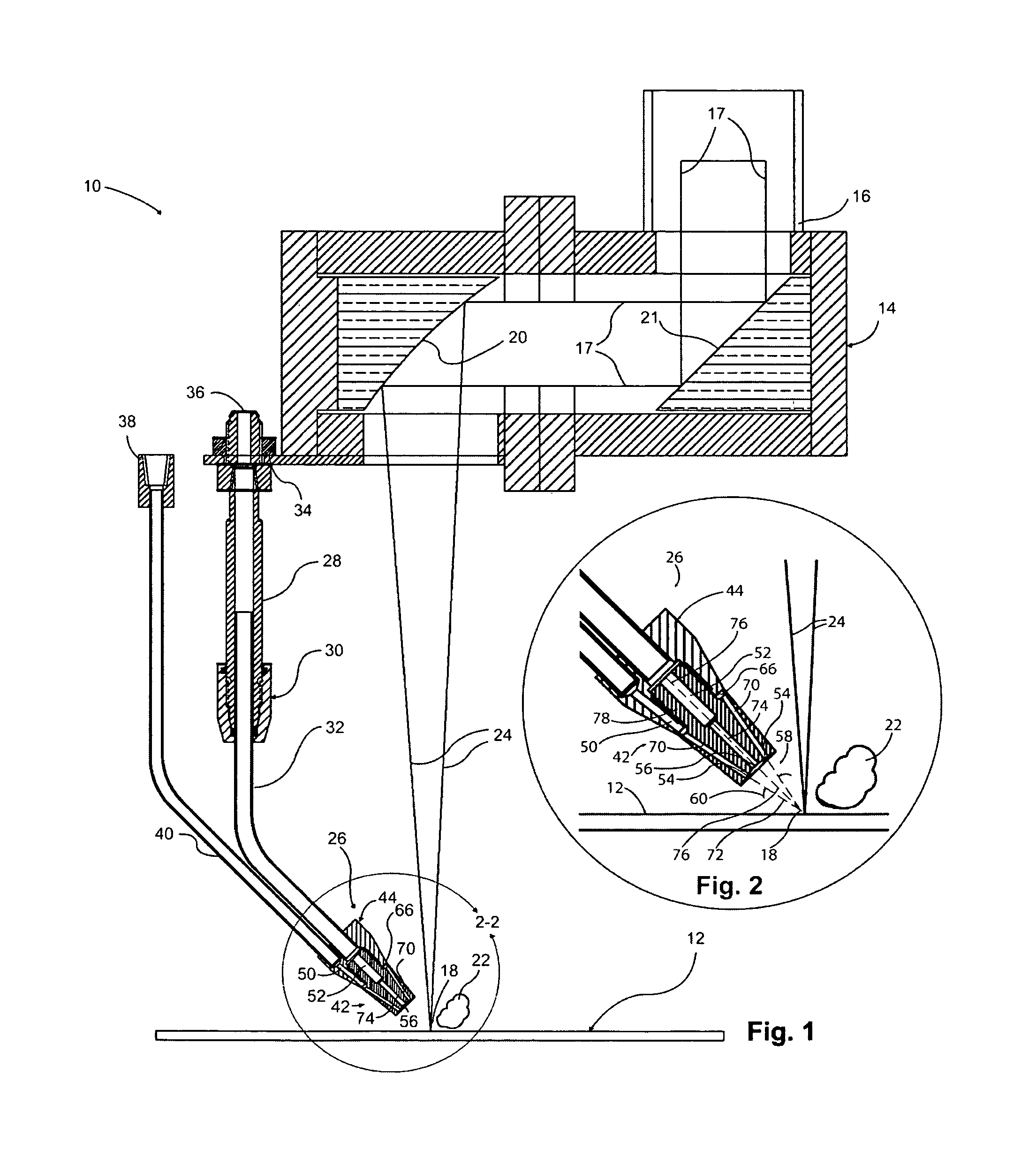 Method & apparatus for laser welding with mixed gas plasma suppression