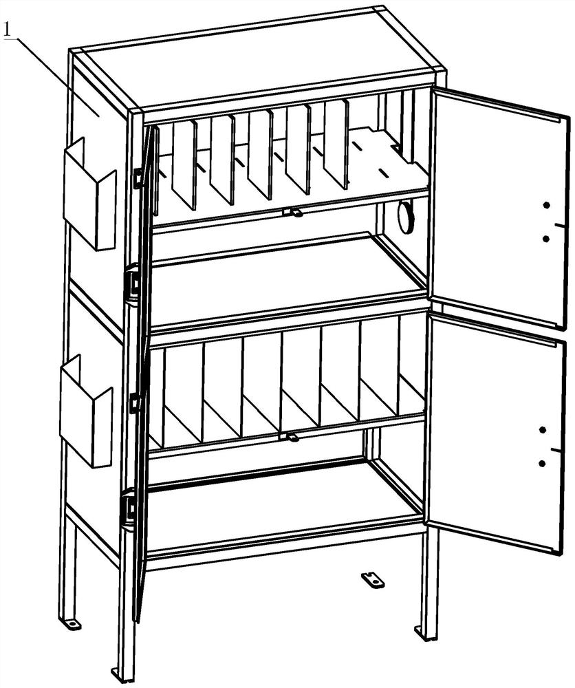 A file box anti-tilt overturning device