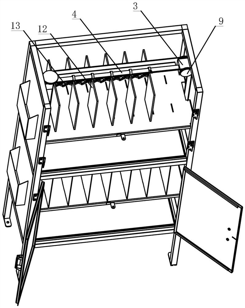 A file box anti-tilt overturning device