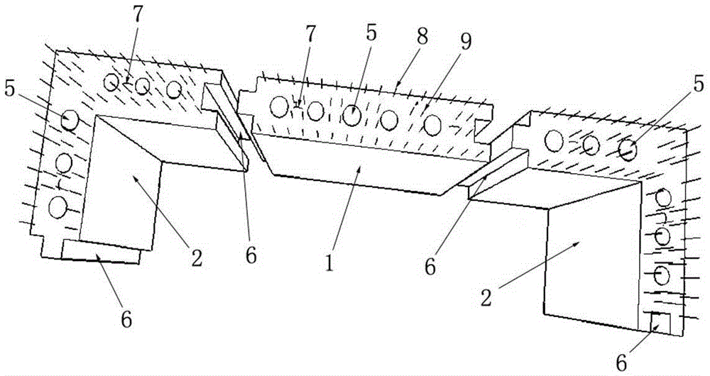 Mortise and tenon connection assembled self-insulation and heat insulation hollow shear wall system and its hoisting method