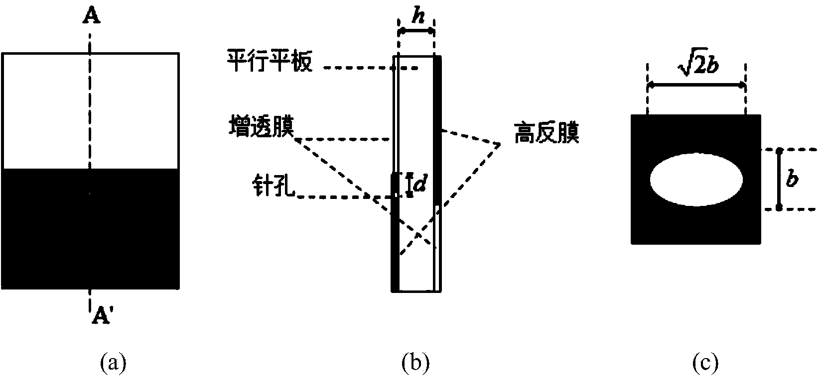 Oblique incidence and reflection type point diffraction plate and interference measuring method thereof