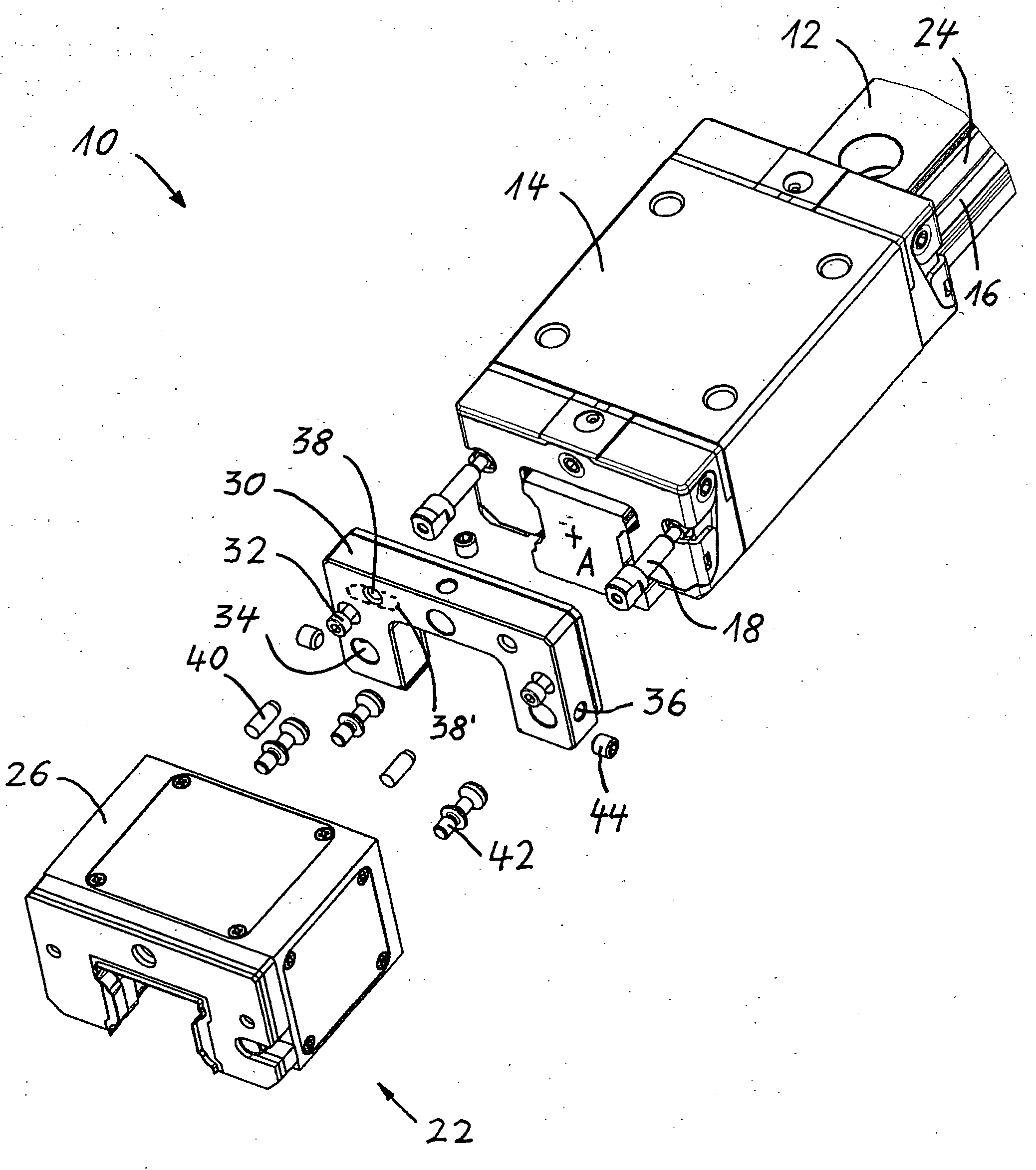 Guide with measuring device, and method with producing such a guide