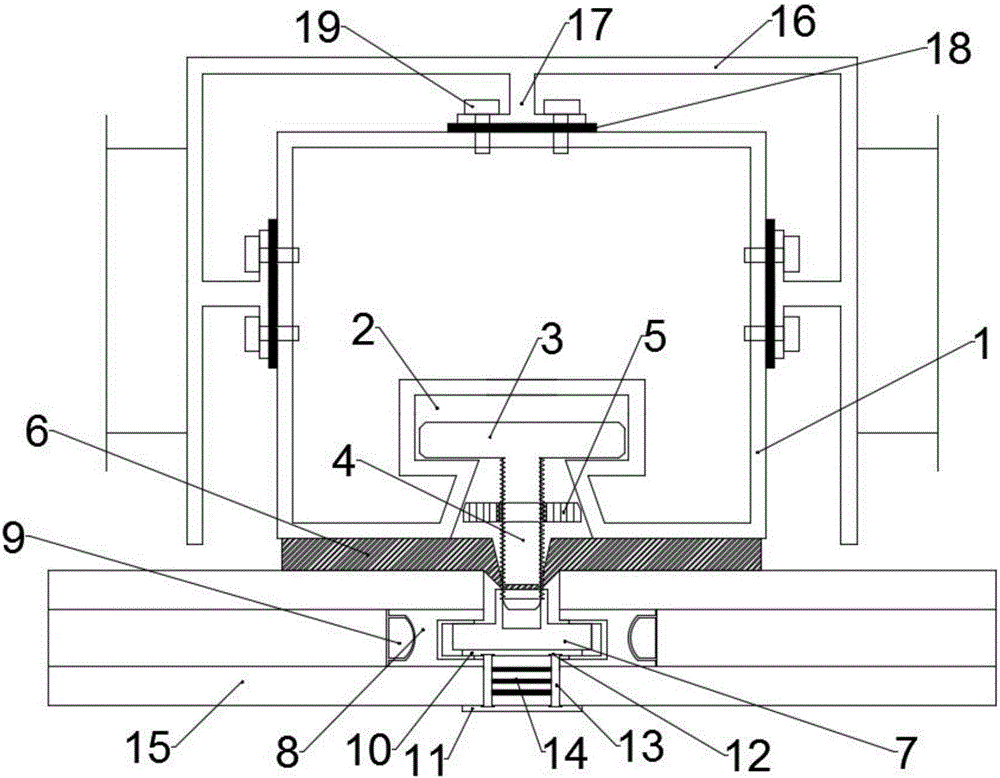 Composite full-implicit frame heat insulation curtain wall