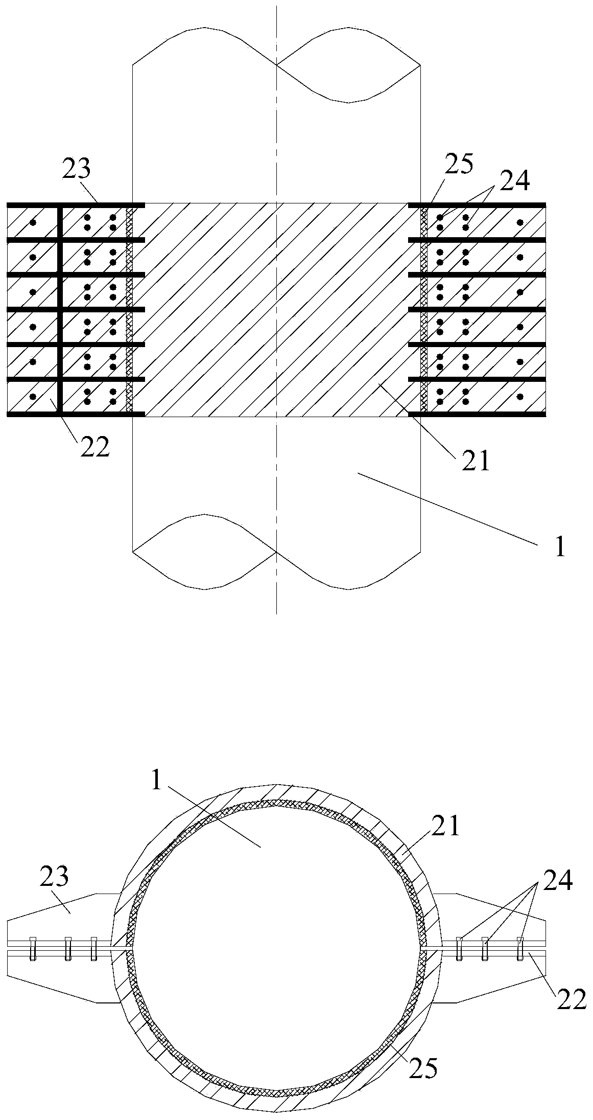 Box girder construction method through using multiple hold hoops and trusses for supporting Bailey truss based on large-span box girder