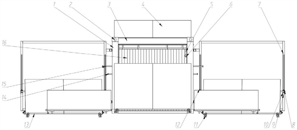Container type solar panel unfolding device