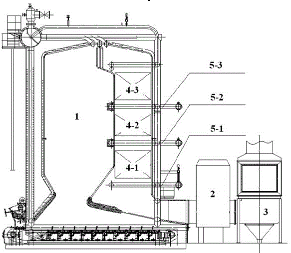 A kind of operation method adopting heating surface section return water boiler