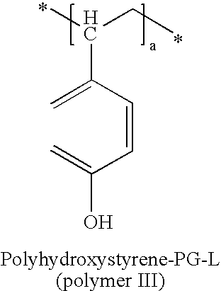 Functionalized composition of polyhydroxystyrene and polyhydroxystyrene derivatives and associated methods